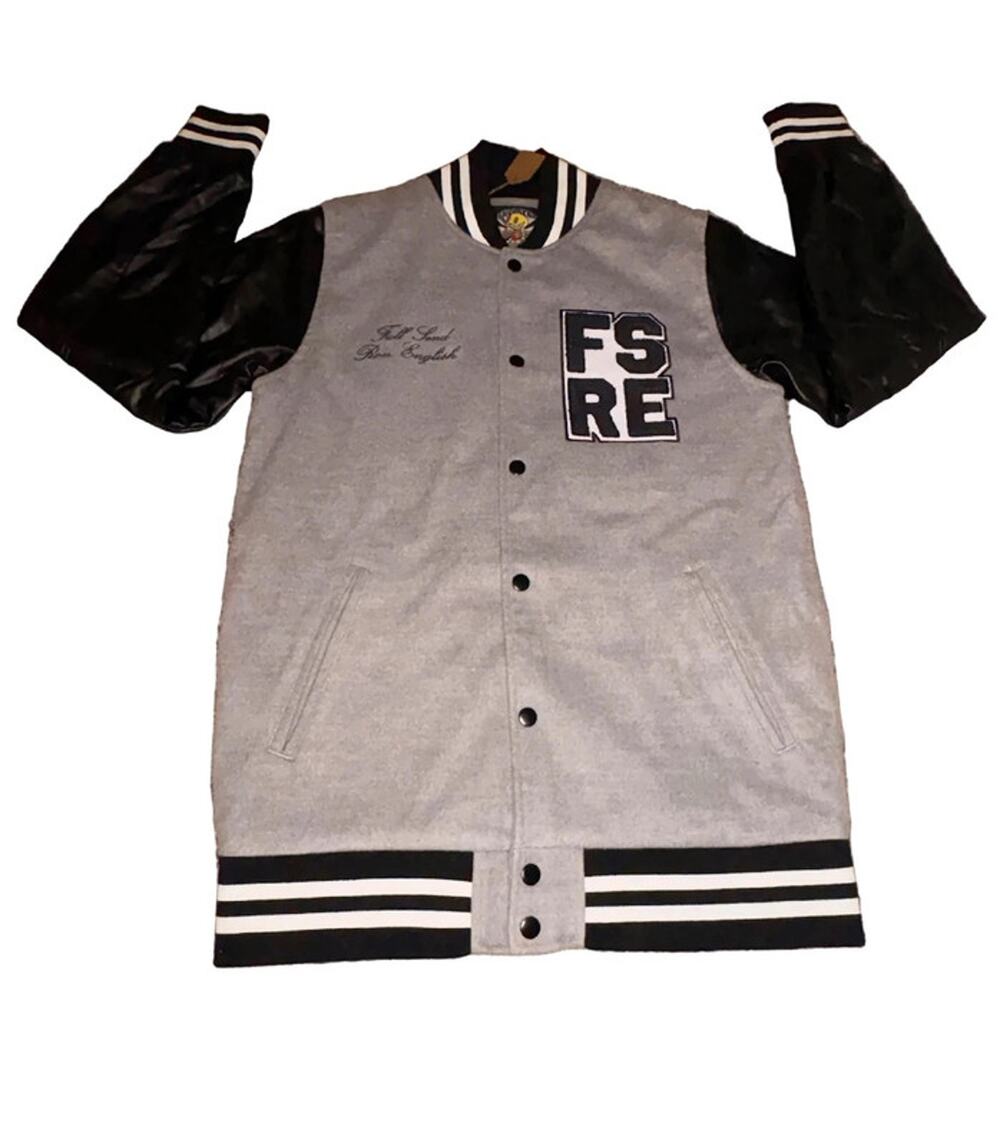 Full Send Ron English Varsity Letterman Patches Bomber Jacket NWT Mens Size S